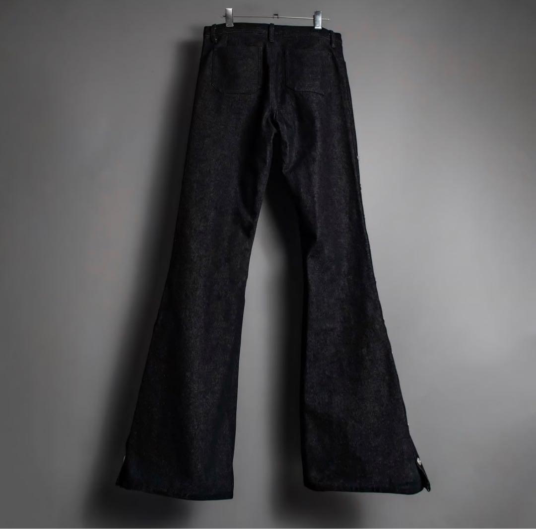 ち*ん様 SHIKITARI Side snap bell-bottom den SHIKITARI Side Snap Bell-Bottom Denim (Size M)