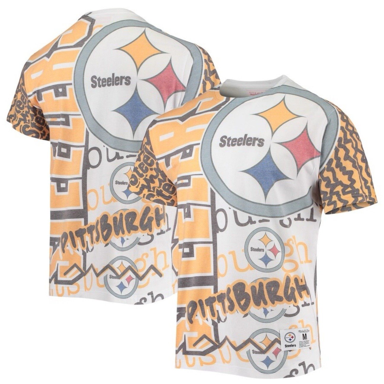 Pittsburgh Steelers Mitchell & Ness Jumbotron 2.0 Sublimated T-Shirt Men's 3XL