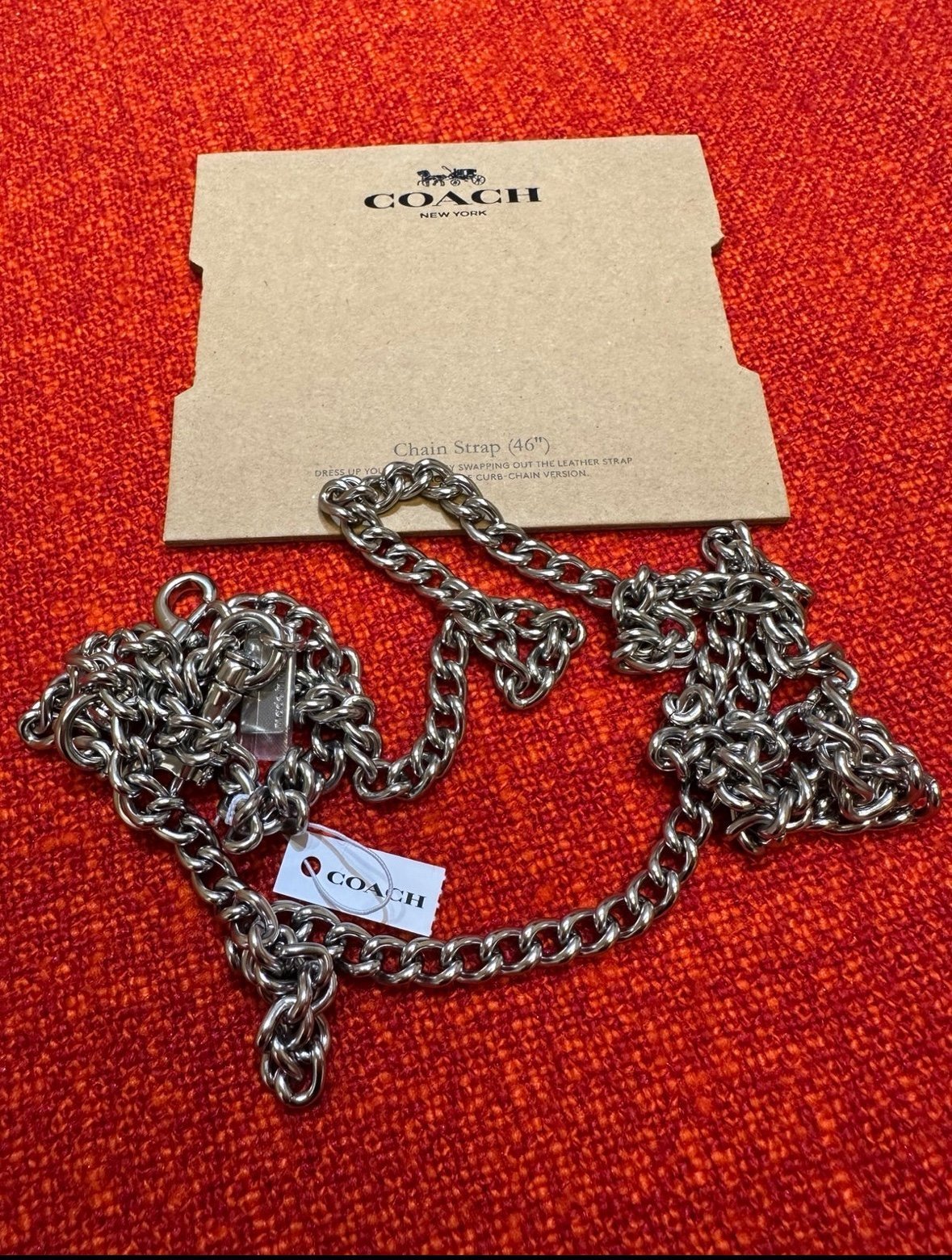 Coach silver purse/bag replacement chain metal strap