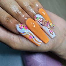Spring 3d Butterfly Acrylic Press on Nails