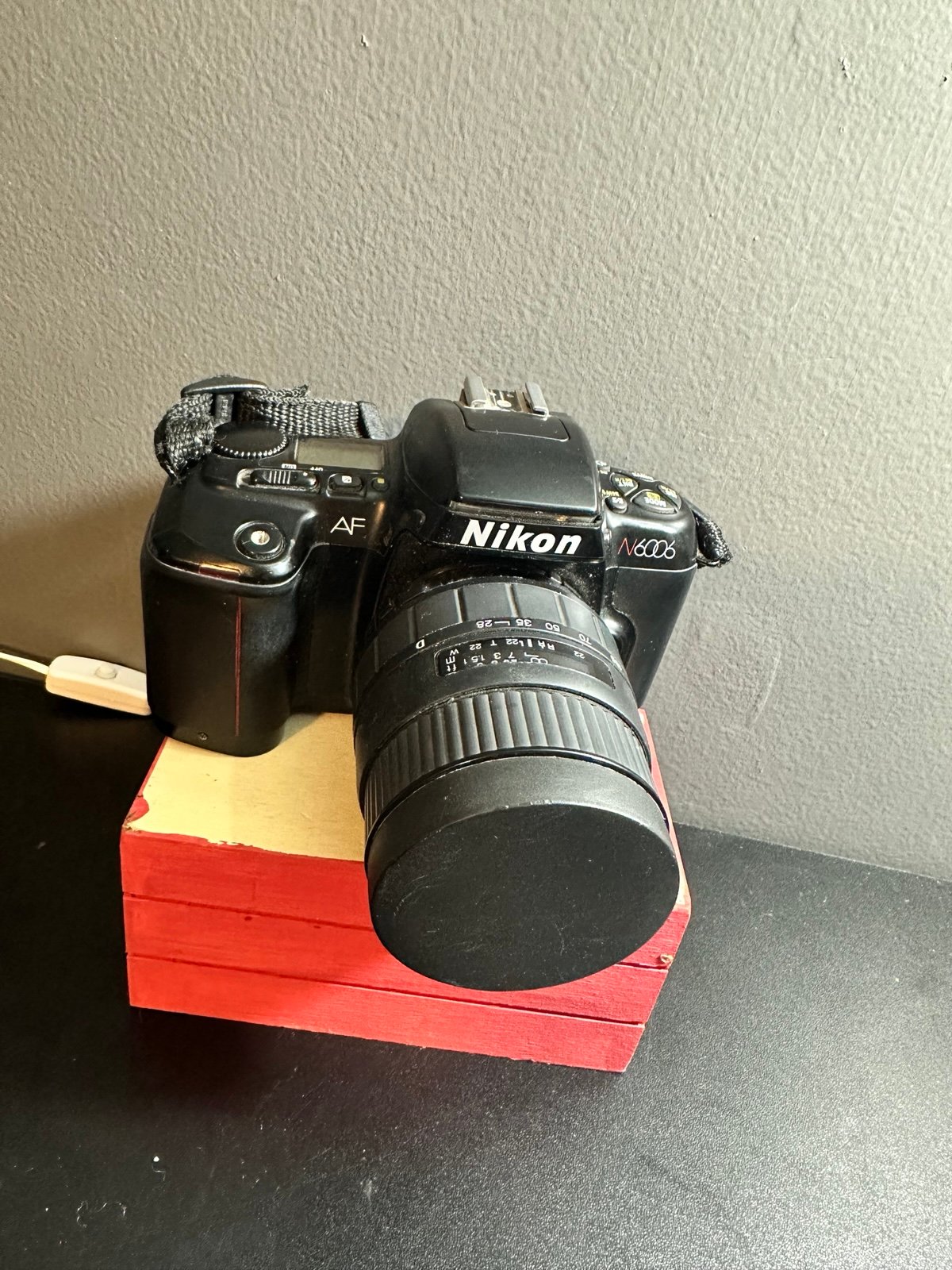 Nikon N6006 35mm SLR Film Camera w/AF Nikkor 35-70mm Lens And Cap - Camera Only