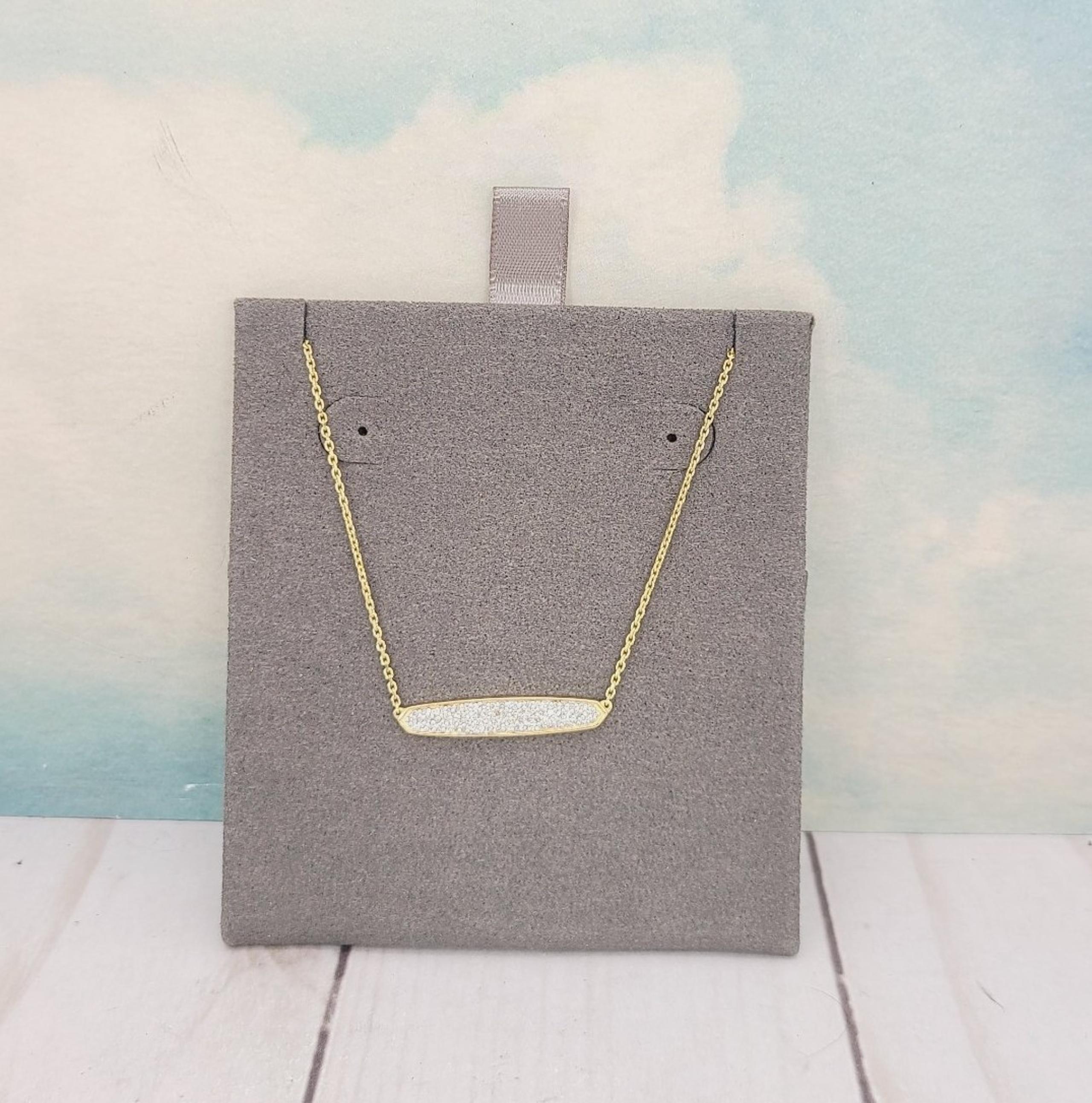 Kendra Scott Mattie Pave Diamond Necklace Vermeil