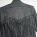 American Eagle faux leather fringe jacket women's size medium