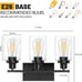 Bathroom Light Fixtures, 3-Light Bathroom Vanity Light, Matte Black Vanity Light