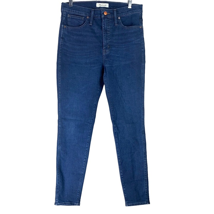 Madewell 10 High Rise Skinny Jeans 30 Dark Wash Denim Stretch Womens 30 Waist