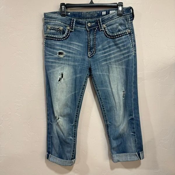 Miss Me Boyfriend Cropped Jeans