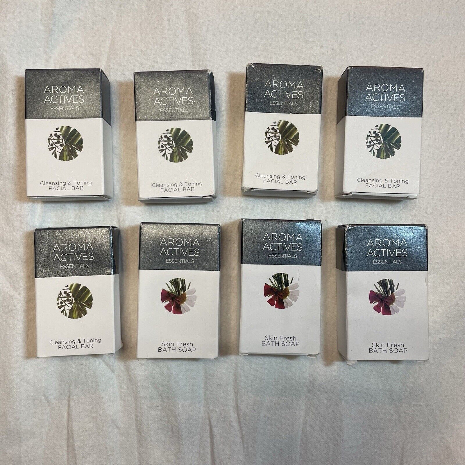 Lot of 8 Sysco AROMA ACTIVES Essentials Skin Fresh Bath Soap Bar 1 Oz 30g Each