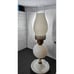 Vintage Milk Glass Hobnail Lamp with Frosted Chimney