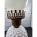 Vintage Milk Glass Hobnail Lamp with Frosted Chimney