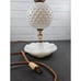 Vintage Milk Glass Hobnail Lamp with Frosted Chimney