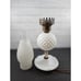 Vintage Milk Glass Hobnail Lamp with Frosted Chimney