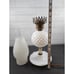 Vintage Milk Glass Hobnail Lamp with Frosted Chimney