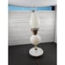 Vintage Milk Glass Hobnail Lamp with Frosted Chimney