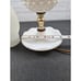 Vintage Milk Glass Hobnail Lamp with Frosted Chimney