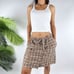 Vintage 90s Grunge Brown Plaid Indie Preppy Low Rise Academia Mini Skort / M