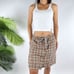 Vintage 90s Grunge Brown Plaid Indie Preppy Low Rise Academia Mini Skort / M