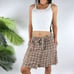 Vintage 90s Grunge Brown Plaid Indie Preppy Low Rise Academia Mini Skort / M