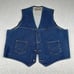 Vintage Wrangler Authentic Western Denim Jeans Full Button Vest Jacket XL No Tag