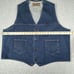 Vintage Wrangler Authentic Western Denim Jeans Full Button Vest Jacket XL No Tag