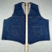 Vintage Wrangler Authentic Western Denim Jeans Full Button Vest Jacket XL No Tag