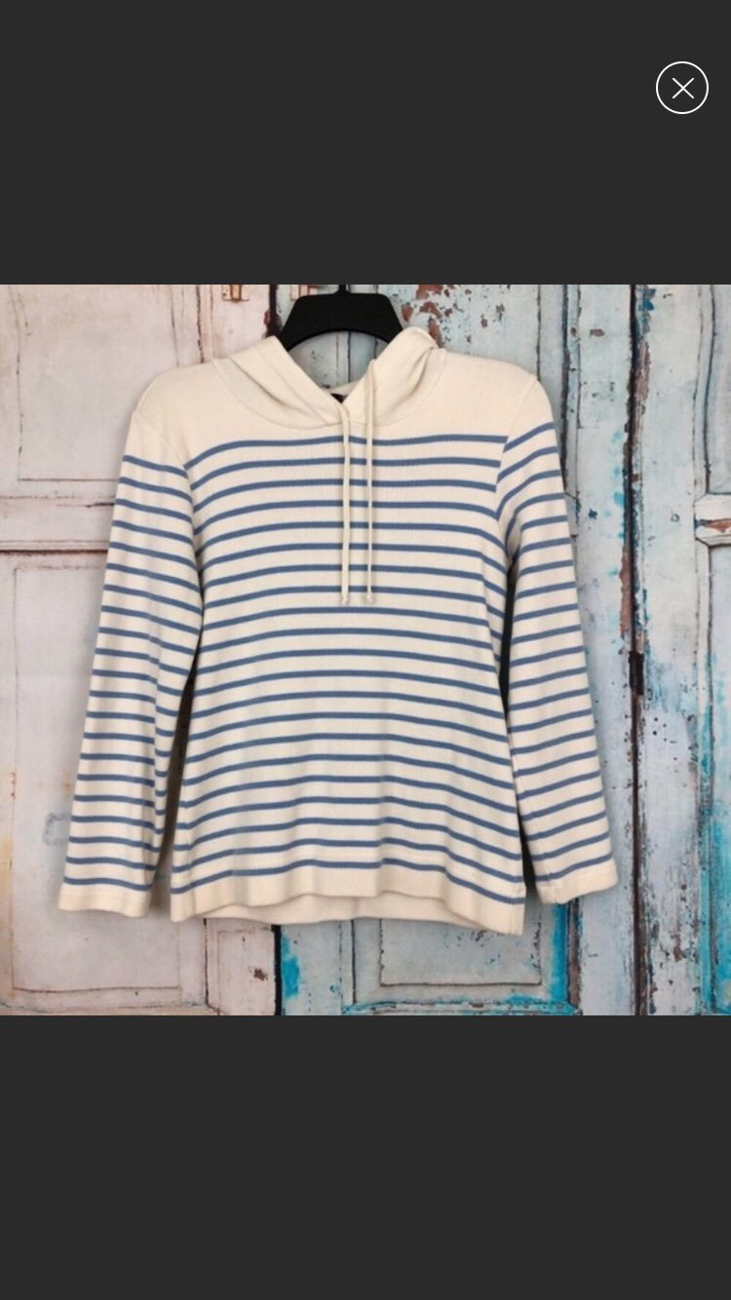 J. Crew Striped Hooded Knit Sweater