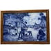 J.C.V. Hunnik 6 Tile Delft Blue & White Holland Shoemaker w/ Oak Frame 14 x20