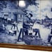 J.C.V. Hunnik 6 Tile Delft Blue & White Holland Shoemaker w/ Oak Frame 14 x20