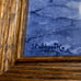 J.C.V. Hunnik 6 Tile Delft Blue & White Holland Shoemaker w/ Oak Frame 14 x20