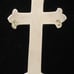 Vtg Sterling Crucifix Pendant Necklace Made From Rosary with Ruby Red Crystals