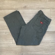 Vintage Y2K Baggy Olive Green Dickies Carpenter Pants Mens Workwear Size 40x32