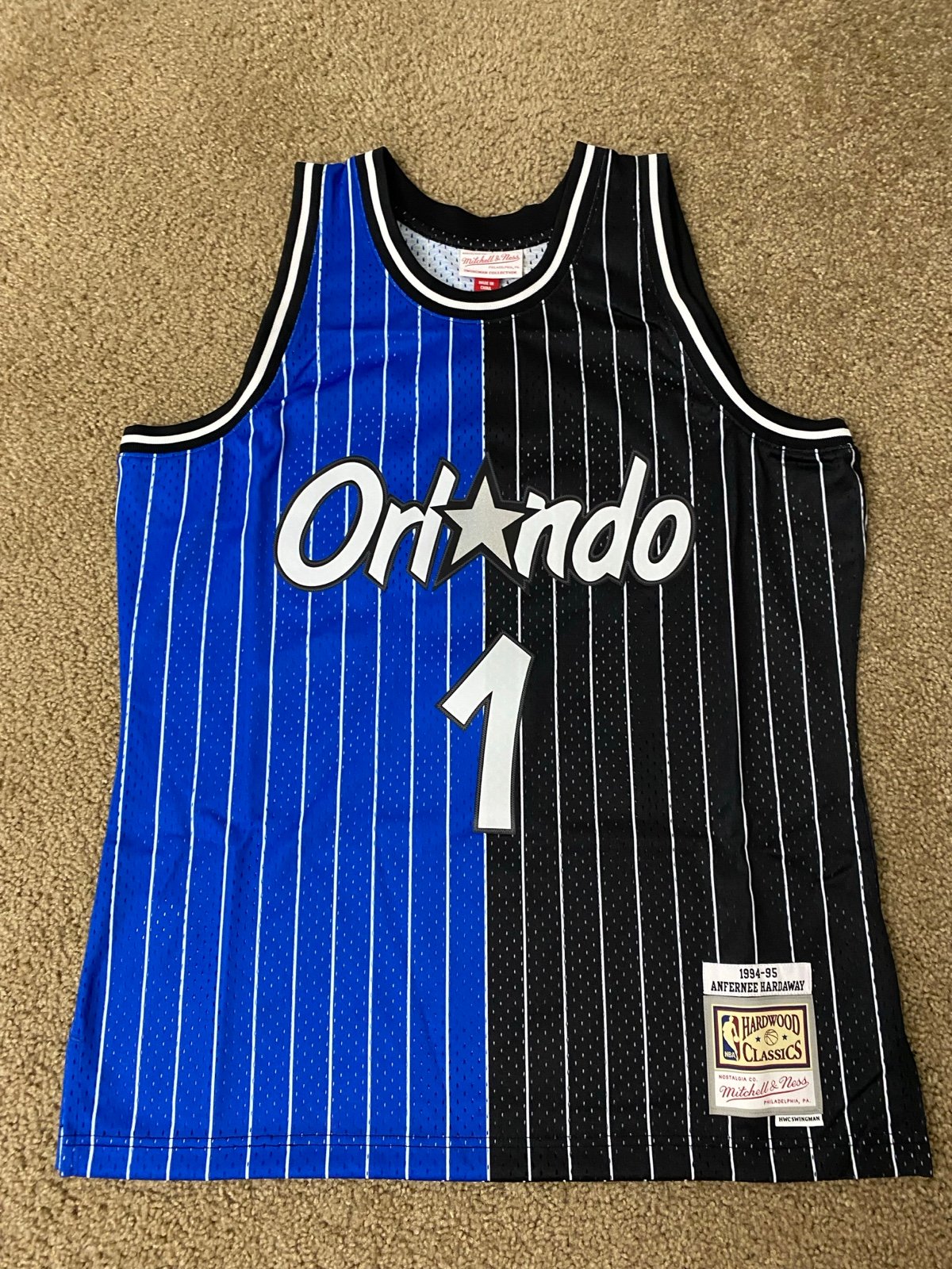 Mitchell & Ness NBA Orlando Magic Penny Hardaway Split Jersey Men’s Size L New