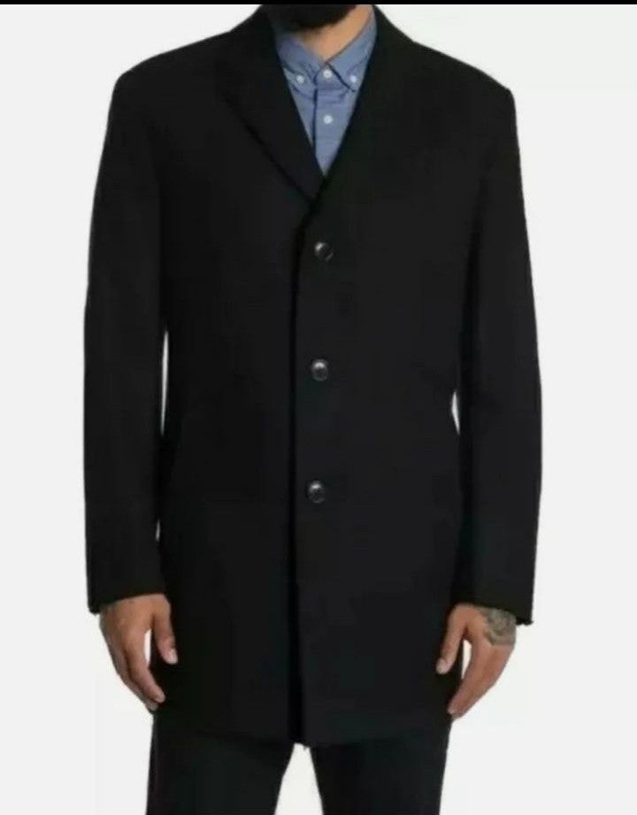 KENNETH COLE Wool Blend Overcoat, M