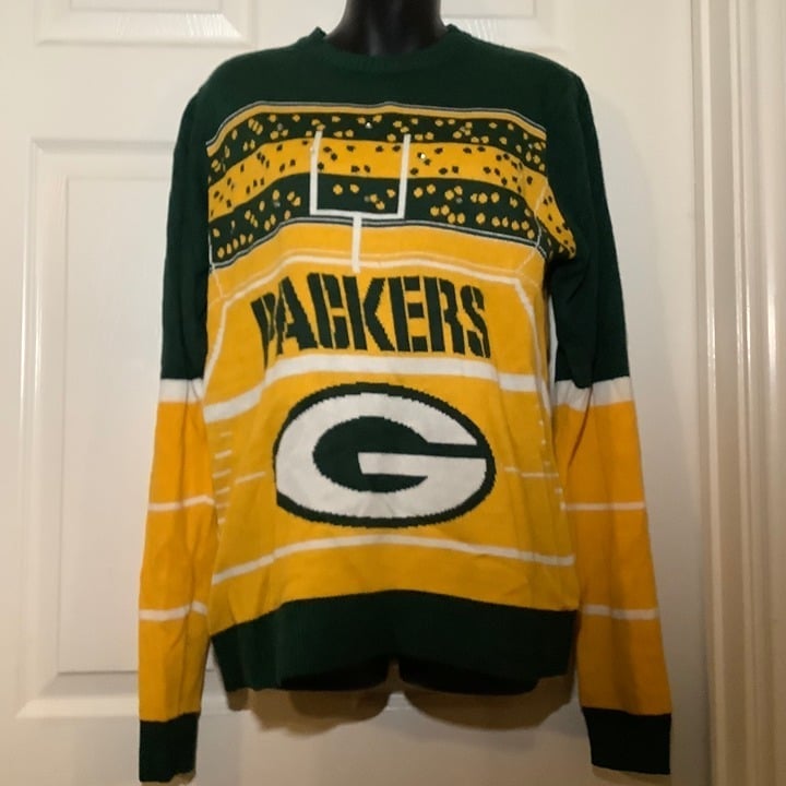 NFL Mens Stadium Light Up Crew Neck Sweater