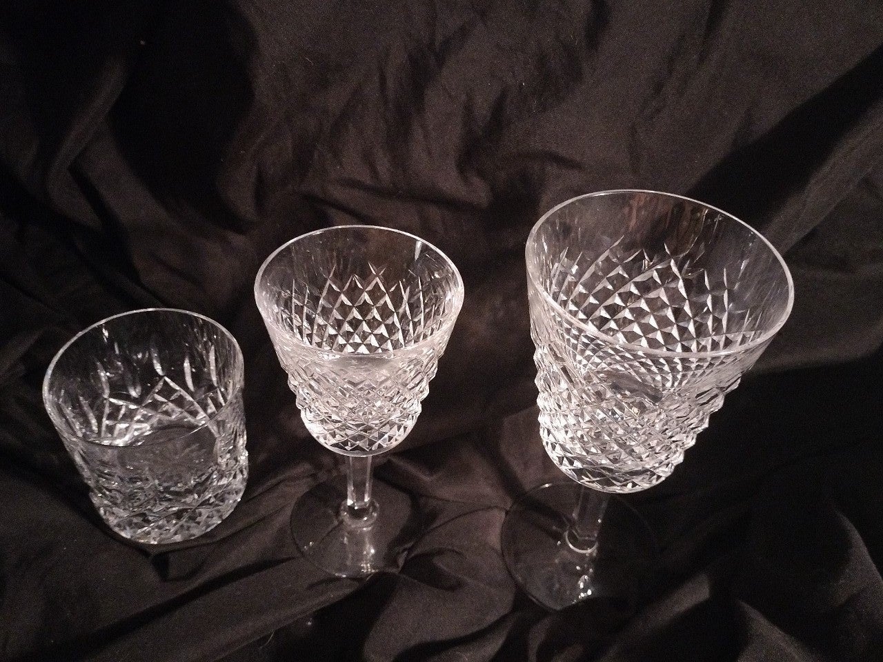 Crystal Waterford crystal glasses set of ,3