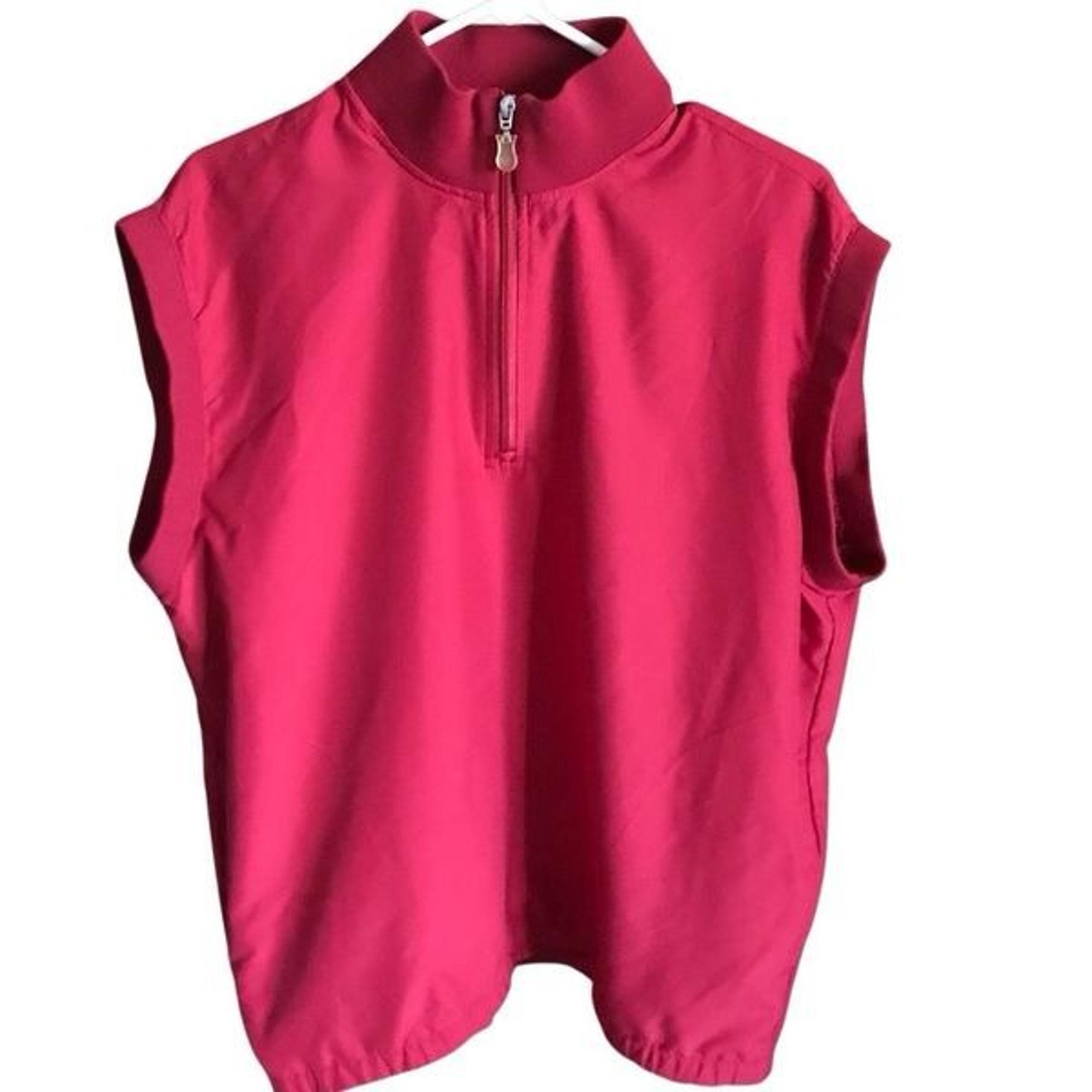 Callaway golf polo men’s Red Size Medium sleeveless Vest athletic 1/4 zip