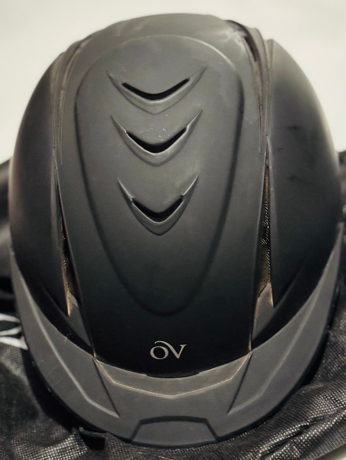 Ovation horseback riding helmet.