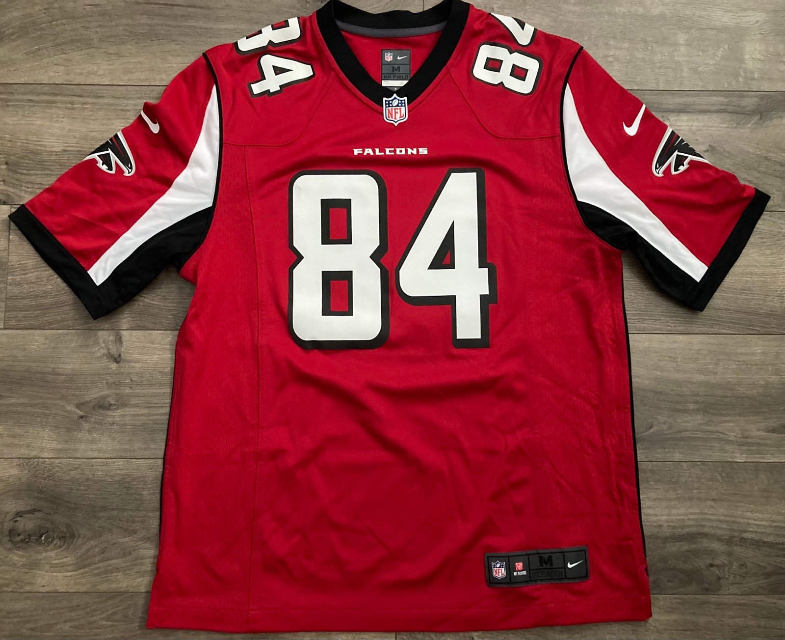 Nike Atlanta Falcons Roddy White Jersey #84 Size Medium NFL Red Black On Field