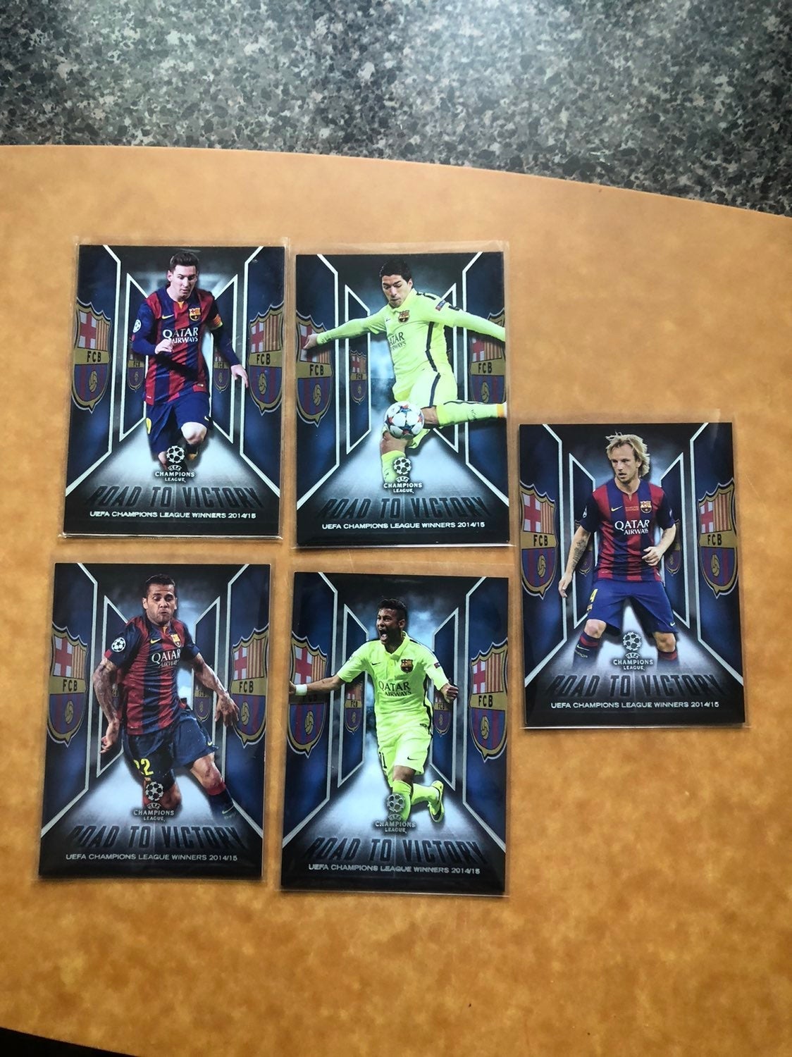 Soccer star lot of 5. Barcelona Messi