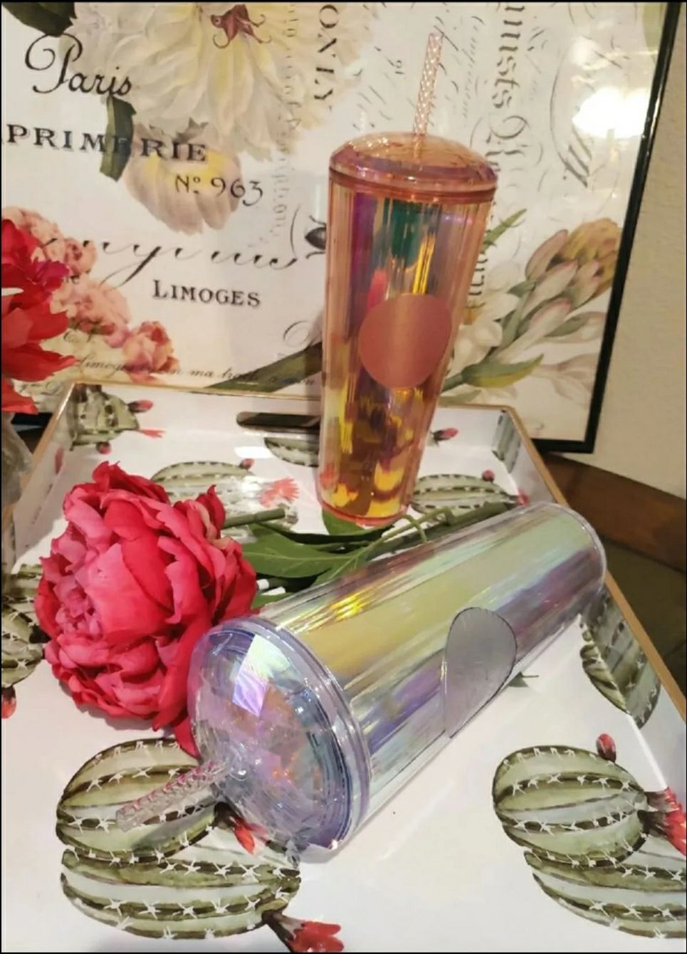 HTF STARBUCKS IRIDESCENT COLD TUMBLER SE