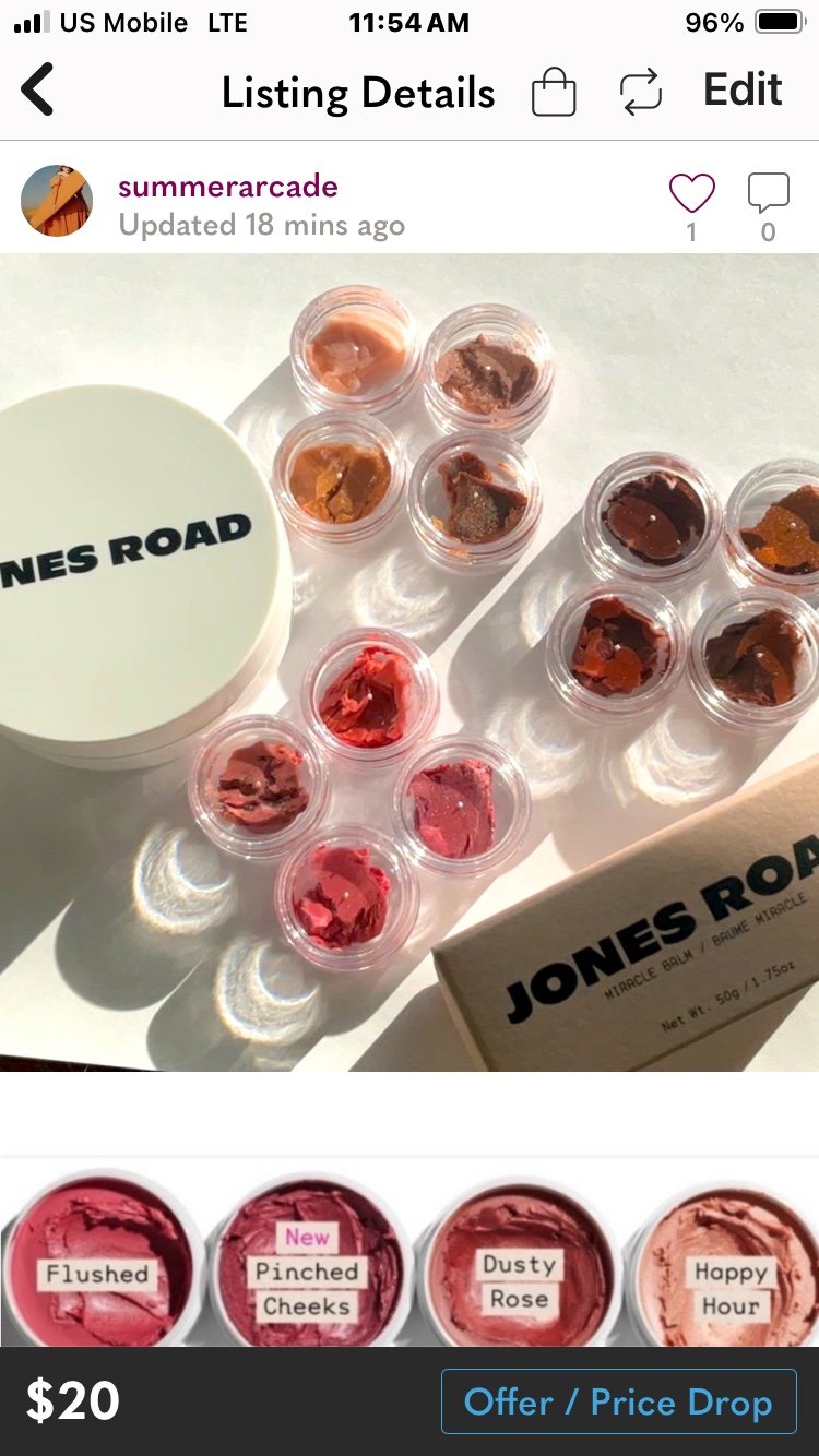 All 13 Jones Road Miracle balm samples