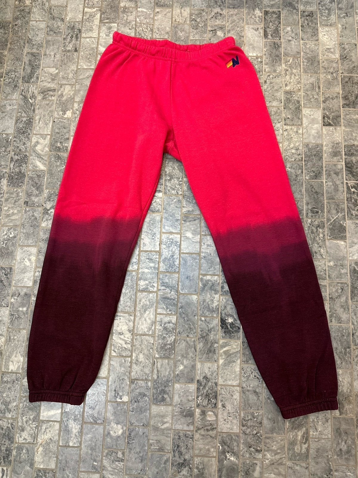 Aviator Nation Sweatpants-Size Lg. Pink & Purple Hombre.