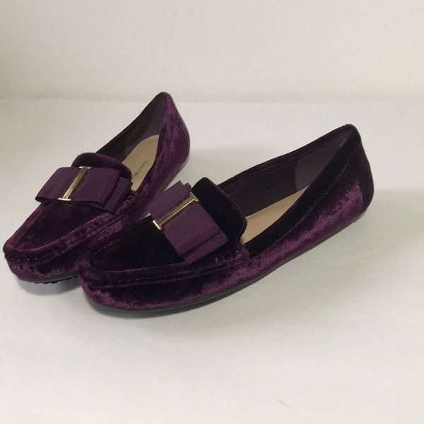 Isaac Mizrahi Live! Velvet Moccasins with Bow Size: 5.5