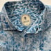 GANESH Button Up Shirt in Blue. Size L.