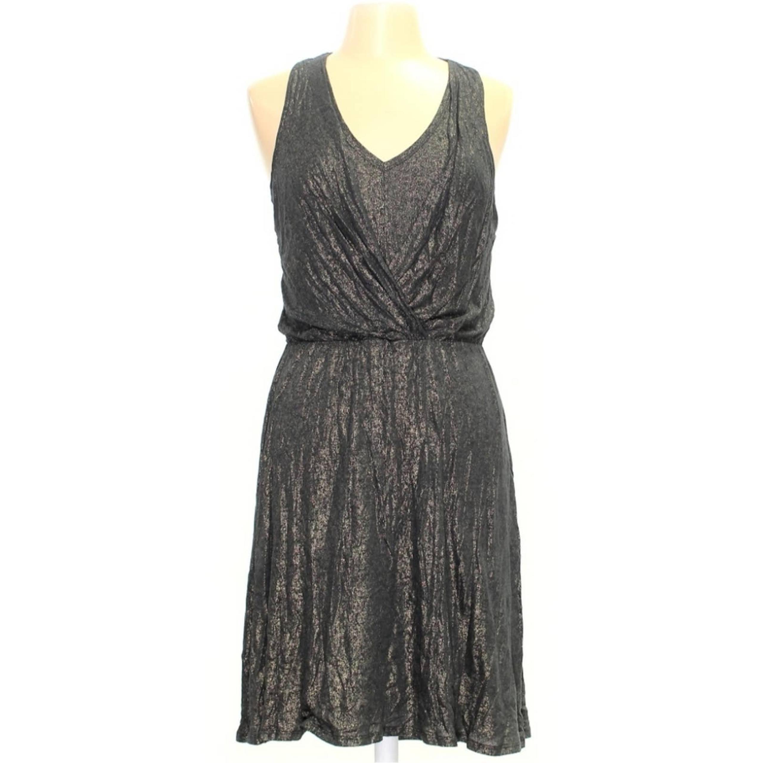 Ella Moss Shimmer Dress Black Gold Medium
