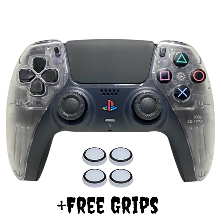 PS5 Custom Controller Crystal Clear Retro Style PS5 Controller! NEW