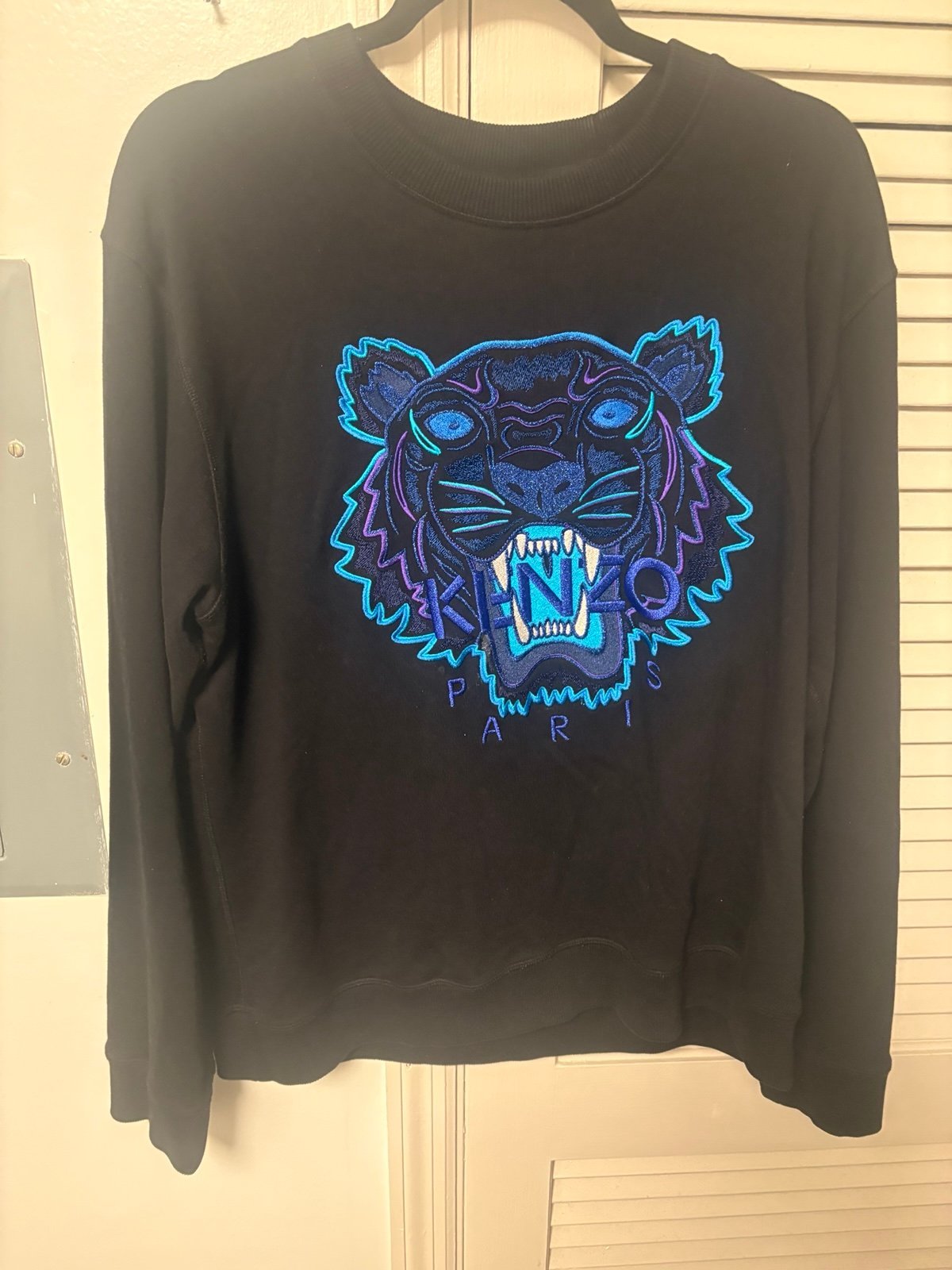 KENZO Black Limited Edition Holiday Tiger Sweatshirt