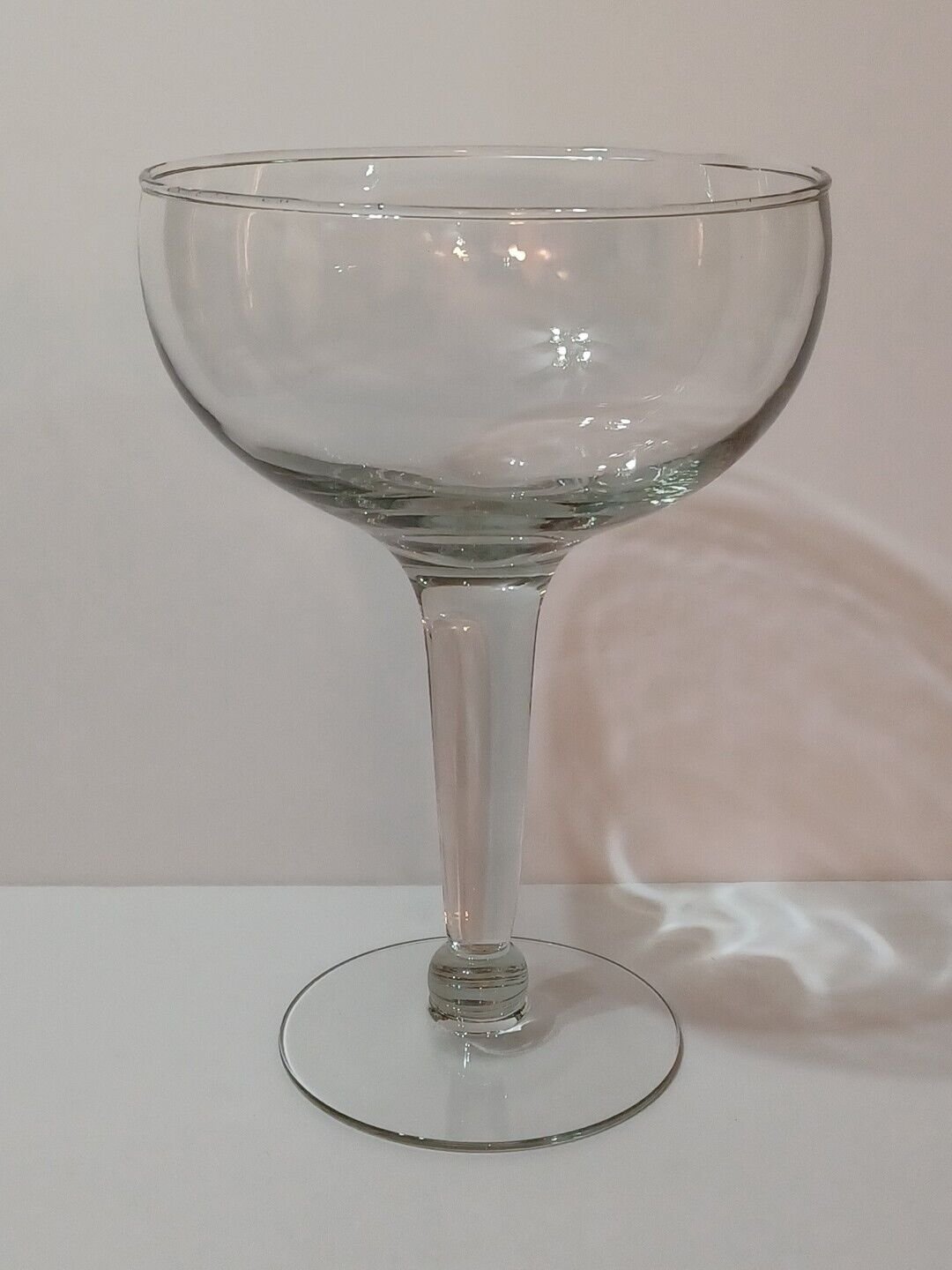 Vintage Large Hand Blown Margarita Glass