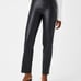 Spanx leather like straight leg pants size petite medium black
