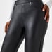Spanx leather like straight leg pants size petite medium black