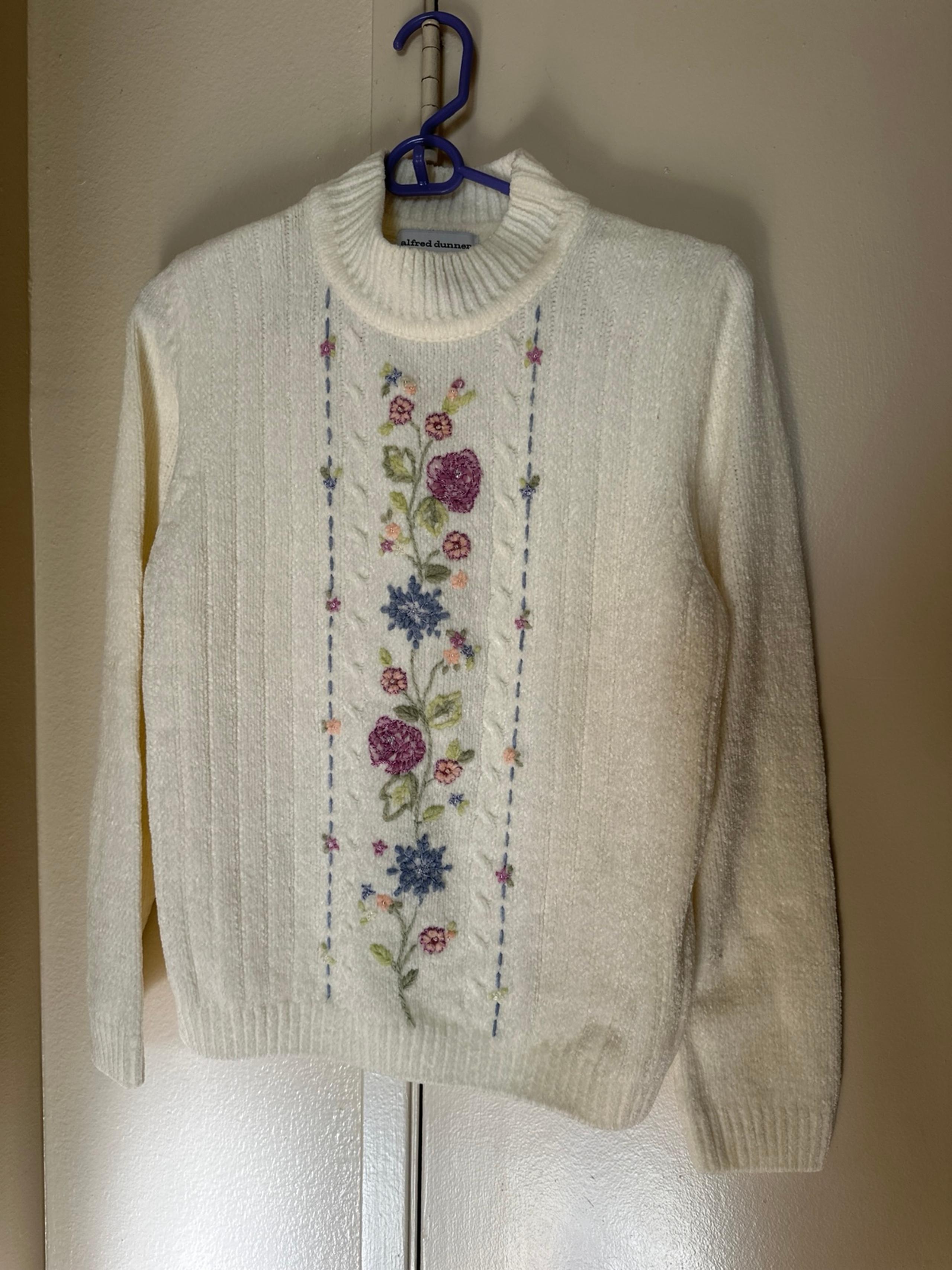 alfred dunner white sweater